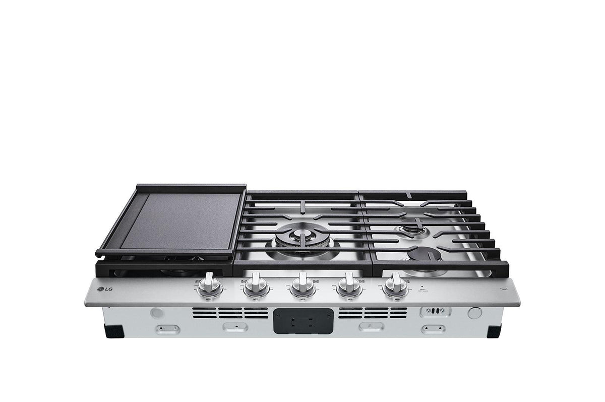 LG 36 Stainless Steel Smart GAS Cooktop with Easyclean & ThinQ