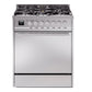 Ilve UP30QMPSSLP Professional Plus Ii 30 Inch Dual Fuel Liquid Propane Freestanding Range In Stainless Steel With Trim