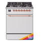 Ilve UP30QNMPRAP Nostalgie Ii 30 Inch Dual Fuel Natural Gas Freestanding Range In Ral Custom Color With Copper Trim