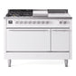 Ilve UP48FSQMPWH Professional Plus Ii 48 Inch Dual Fuel Natural Gas Freestanding Range In White With Trim