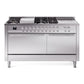 Ilve UP60FSQMPSS Professional Plus Ii 60 Inch Dual Fuel Natural Gas Freestanding Range In Stainless Steel With Trim