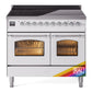 Ilve UPDI406NMPRAC Nostalgie Ii 40 Inch Electric Freestanding Range In Ral Custom Color With Chrome Trim