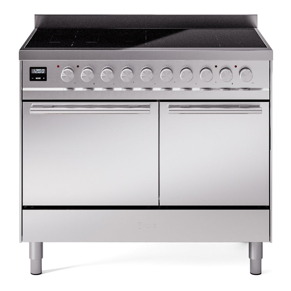 Ilve UPDI406QMPSS Professional Plus Ii 40 Inch Electric Freestanding Range In Stainless Steel With Trim