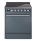 Ilve UPI304QMPBG Professional Plus Ii 30 Inch Electric Freestanding Range In Blue Grey With Trim