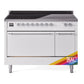 Ilve UPI486QNMPRAC Nostalgie Ii 48 Inch Electric Freestanding Range In Ral Custom Color With Chrome Trim