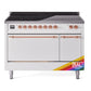 Ilve UPI486QNMPRAP Nostalgie Ii 48 Inch Electric Freestanding Range In Ral Custom Color With Copper Trim