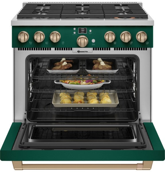 Café™ C2Y366P5TG2 Café™ 36" Smart Dual-Fuel Commercial-Style Range with 6 Burners (Natural Gas)