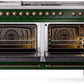 Ilve UP60FSNMPEGB Nostalgie Ii 60 Inch Dual Fuel Natural Gas Freestanding Range In Emerald Green With Bronze Trim