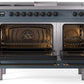 Ilve UP48FSNMPBGB Nostalgie Ii 48 Inch Dual Fuel Natural Gas Freestanding Range In Blue Grey With Bronze Trim