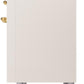 Ilve UP48FNMPAWG Nostalgie Ii 48 Inch Dual Fuel Natural Gas Freestanding Range In Antique White With Brass Trim