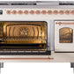 Ilve UP48FNMPAWP Nostalgie Ii 48 Inch Dual Fuel Natural Gas Freestanding Range In Antique White With Copper Trim