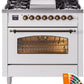 Ilve UP36FNMPRAB Nostalgie Ii 36 Inch Dual Fuel Natural Gas Freestanding Range In Ral Custom Color With Bronze Trim