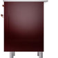 Ilve UP36FNMPBUP Nostalgie Ii 36 Inch Dual Fuel Natural Gas Freestanding Range In Burgundy With Copper Trim