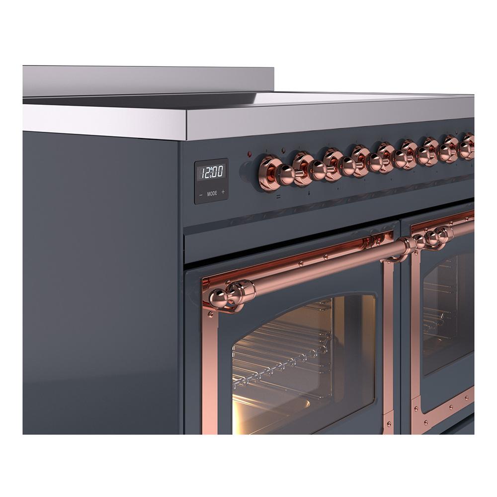 Ilve UNDI406NMPBGP Ilve Undi406Nmpbgp Nostalgie Ii Noblesse 40" Induction Range (Triple Glass Door, Blue Grey, Copper)