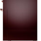 Ilve UP60FSNMPBUPLP Nostalgie Ii 60 Inch Dual Fuel Liquid Propane Freestanding Range In Burgundy With Copper Trim