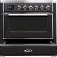 Ilve UMI09NS3MGC Majestic Ii 36 Inch Electric Freestanding Range In Matte Graphite With Chrome Trim