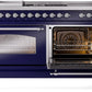 Ilve UP60FSNMPMBCLP Nostalgie Ii 60 Inch Dual Fuel Liquid Propane Freestanding Range In Blue With Chrome Trim