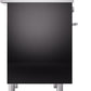 Ilve UPD40FWMPBKLP Professional Plus Ii 40 Inch Dual Fuel Liquid Propane Freestanding Range In Glossy Black With Trim