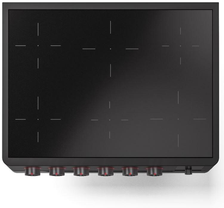 Ilve UPMI09S3MK Panoramagic 36 Inch Electric Freestanding Range In Matte Black With Trim