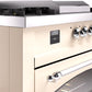 Ilve UP60FSNMPAWC Nostalgie Ii 60 Inch Dual Fuel Natural Gas Freestanding Range In Antique White With Chrome Trim