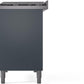 Ilve UP48FNMPBGBLP Nostalgie Ii 48 Inch Dual Fuel Liquid Propane Freestanding Range In Blue Grey With Bronze Trim