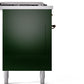 Ilve UP60FSNMPEGB Nostalgie Ii 60 Inch Dual Fuel Natural Gas Freestanding Range In Emerald Green With Bronze Trim