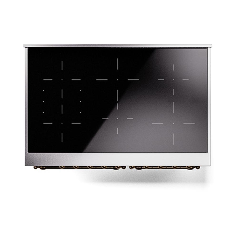 Ilve UNDI406QNMPMGB Ilve Undi406Qnmpmgb Nostalgie Ii Noblesse 40" Induction Range (Solid Door, Graphite Matte, Burnished)