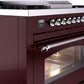 Ilve UP36FNMPBUCLP Nostalgie Ii 36 Inch Dual Fuel Liquid Propane Freestanding Range In Burgundy With Chrome Trim