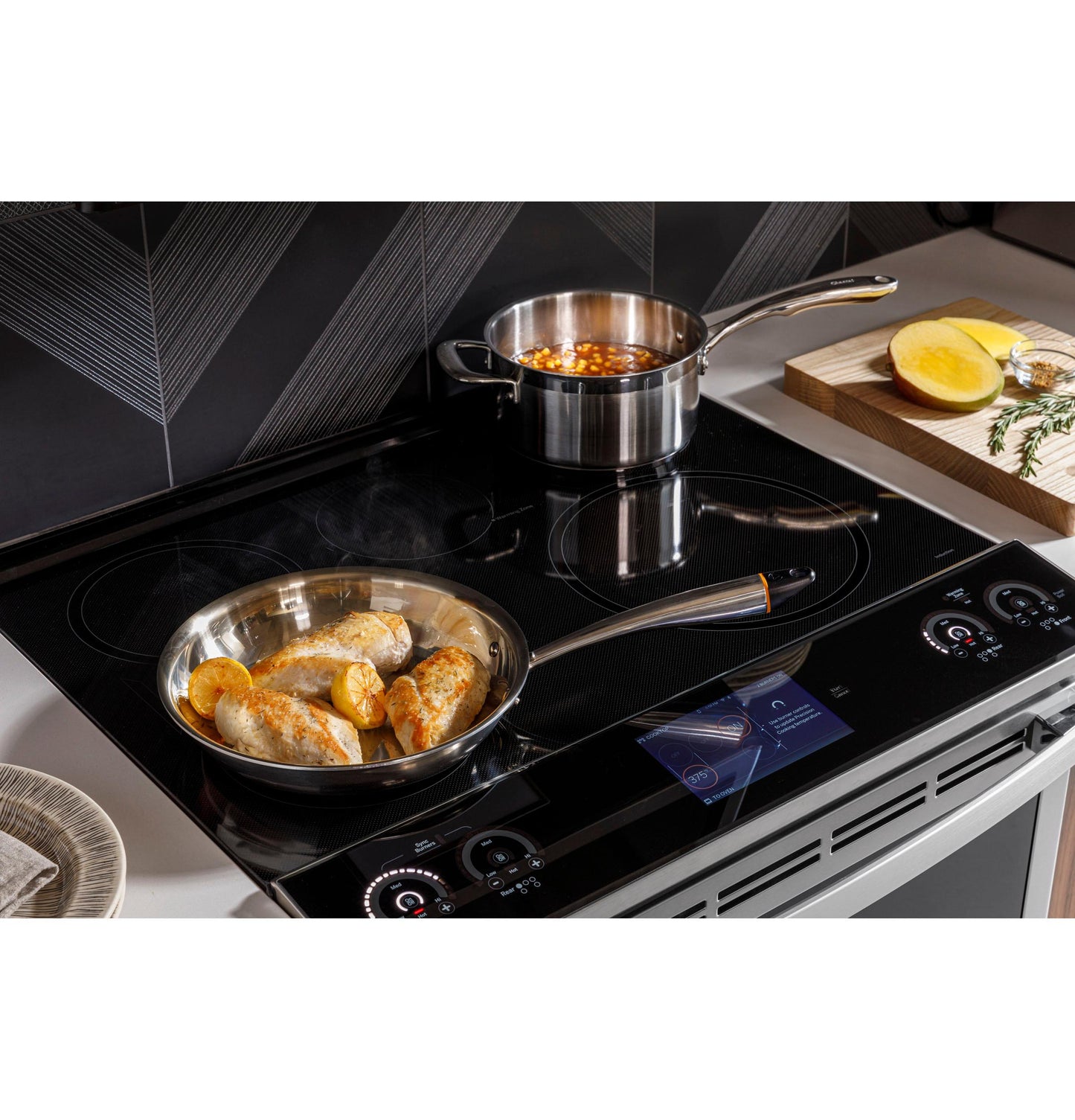 Ge Appliances PHS93EYPFS Ge Profile&#8482; Energy Star 30" Smart Slide-In Fingerprint Resistant Front-Control Induction And Convection Range With No Preheat Air Fry