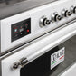 Ilve UM09FDNS3WHC Majestic Ii 36 Inch Dual Fuel Natural Gas Freestanding Range In White With Chrome Trim