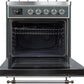 Ilve UM30DNE3BGC Majestic Ii 30 Inch Dual Fuel Natural Gas Freestanding Range In Blue Grey With Chrome Trim