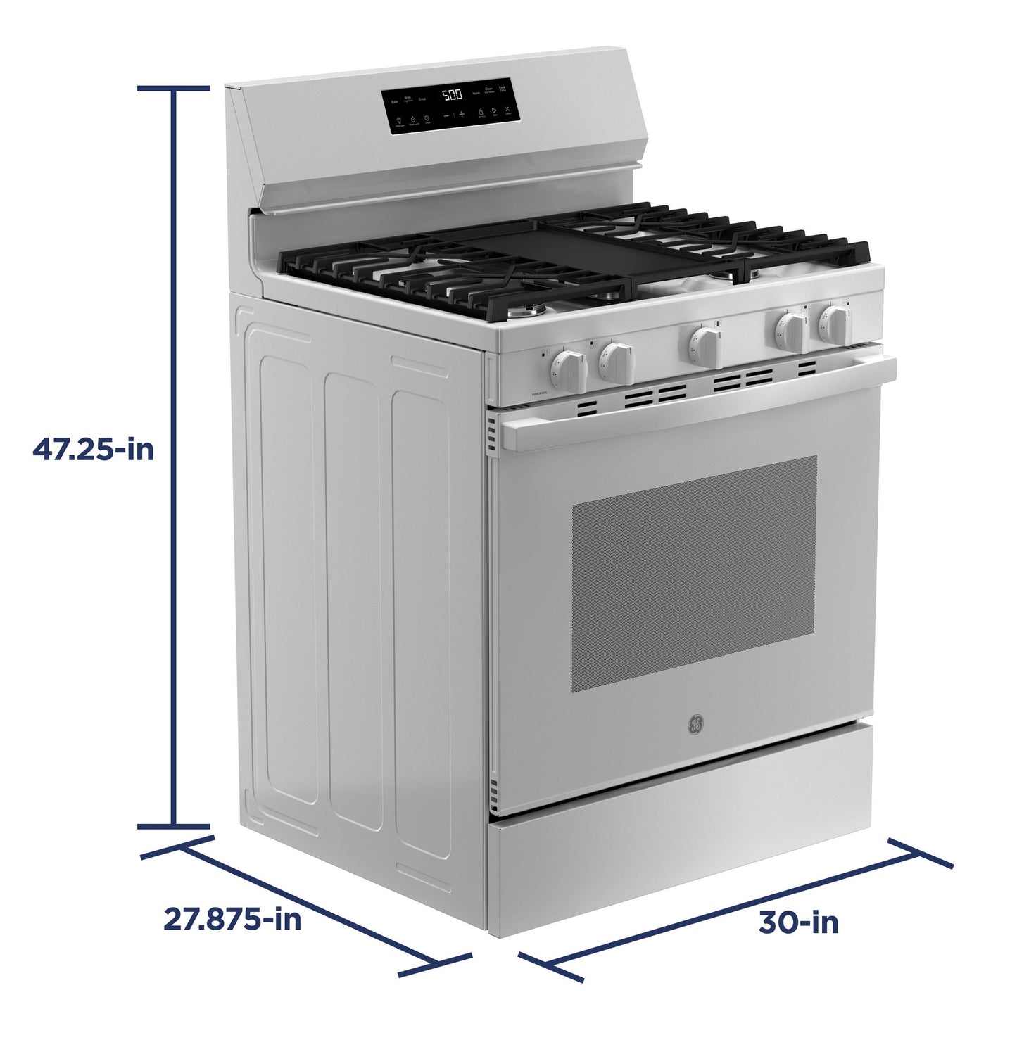 Ge Appliances GGF500PVWW Ge® 30" Free-Standing Gas Range With Crisp Mode