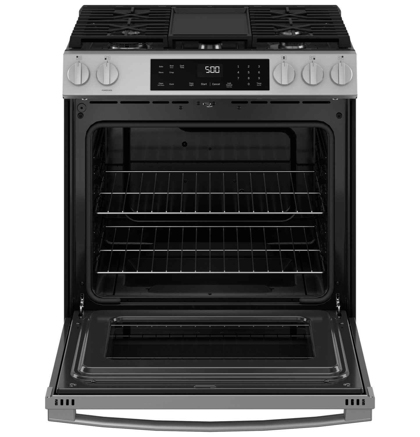 Ge Appliances GGS500PVSS Ge® 30" Slide-In Front-Control Gas Range With Crisp Mode