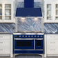 Ilve UAM120MB Majestic 48 Inch Blue Wall Mount Range Hood