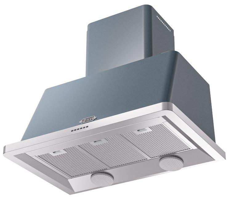 Ilve UAM90BG Majestic 36 Inch Blue Grey Wall Mount Range Hood