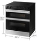 Samsung NSE6DG8550SR Bespoke Smart Slide-In Electric Range 6.3 Cu. Ft. With Flex Duo™ & Illuminated Precision Knobs In Stainless Steel