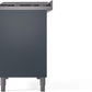 Ilve UP48FWMPBGLP Professional Plus Ii 48 Inch Dual Fuel Liquid Propane Freestanding Range In Blue Grey With Trim