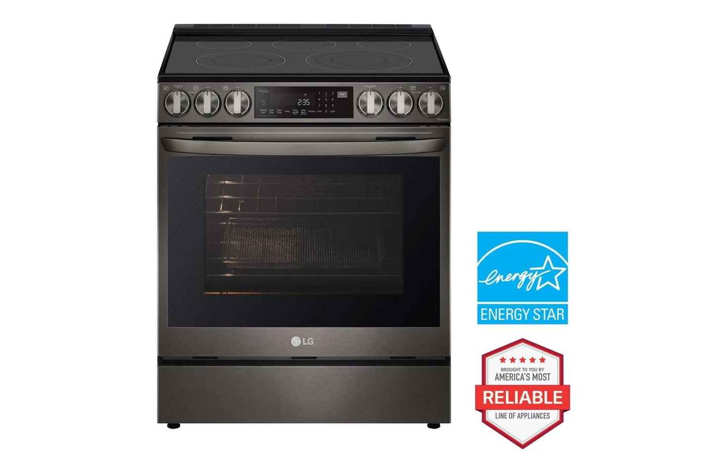 Lg LSEL6335DE 6.3 Cu Ft. Smart Wi-Fi Enabled Probake Convection® Instaview® Electric Slide-In Range With Air Fry