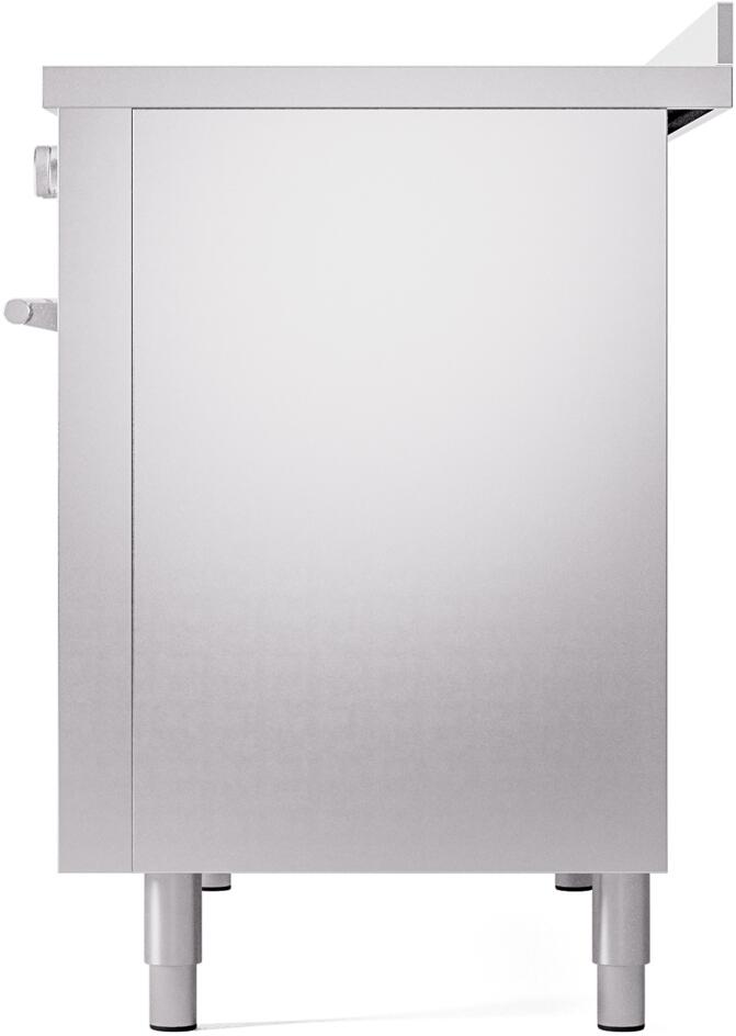 Ilve UPI486WMPSS Professional Plus Ii 48 Inch Electric Freestanding Range In Stainless Steel With Trim