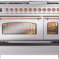 Ilve UP48FNMPSSP Nostalgie Ii 48 Inch Dual Fuel Natural Gas Freestanding Range In Stainless Steel With Copper Trim