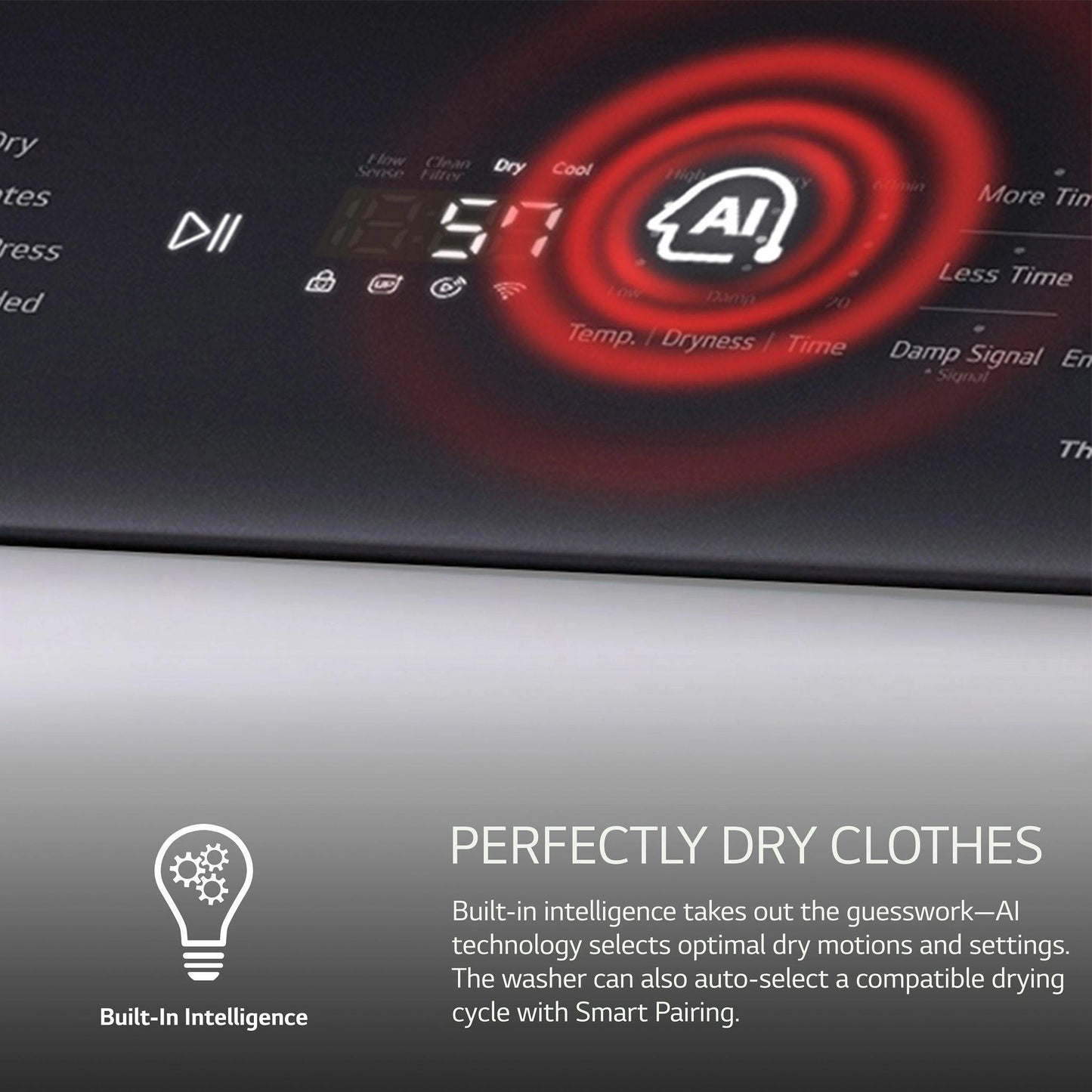 Lg DLE8400WE 7.3 Cu. Ft. Ultra Large Capacity Rear Control Electric Dryer With Lg Easyload&#8482; Door And Ai Sensing