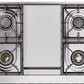 Ilve UP36FQNMPAWB Nostalgie Ii 36 Inch Dual Fuel Natural Gas Freestanding Range In Antique White With Bronze Trim