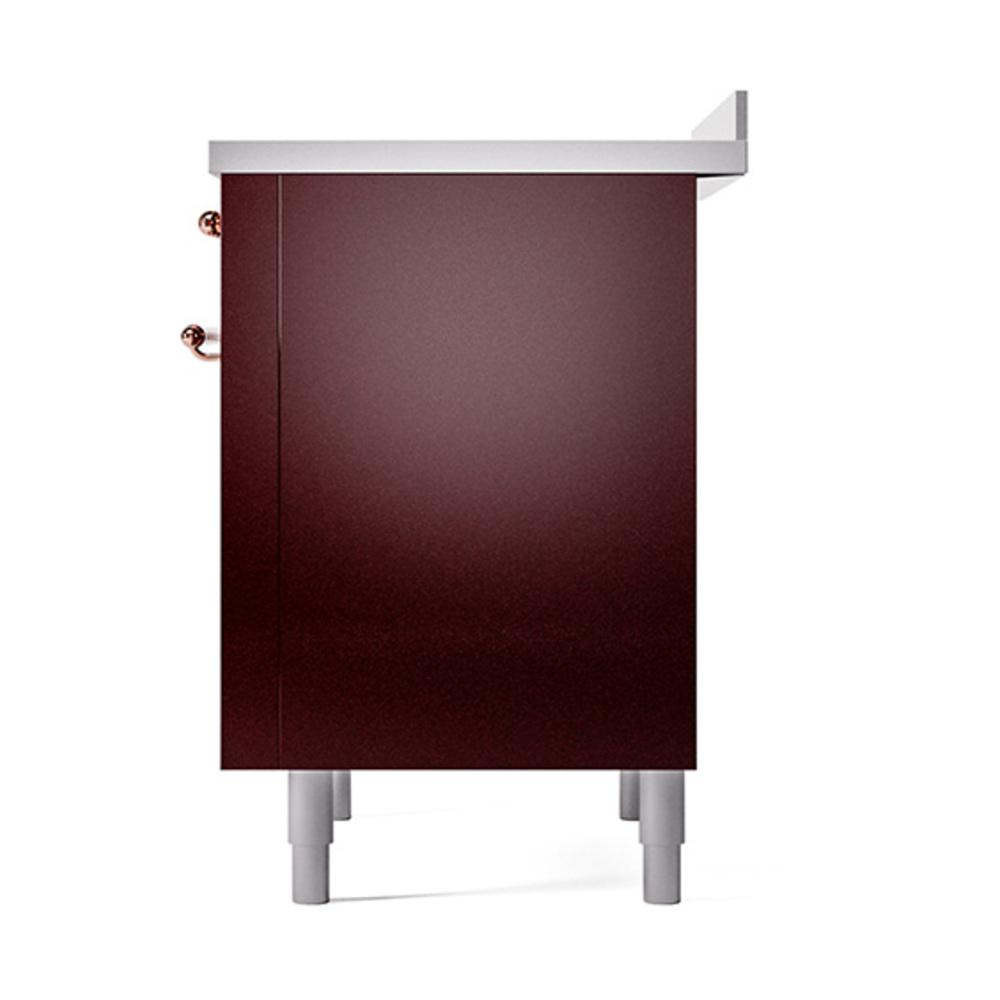 Ilve UNI366QNMPBUP Ilve Uni366Qnmpbup Nostalgie Ii Noblesse 36" Induction Range (Solid Door, Burgundy, Copper)