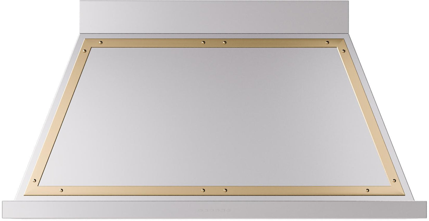 Ilve UANB48SSG Ilve Uanb48Ssg Nostalgie 48" Hood In Stainless Steel With Brass Trim