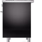 Ilve UPD40FWMPBK Professional Plus Ii 40 Inch Dual Fuel Natural Gas Freestanding Range In Glossy Black With Trim