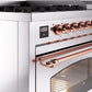 Ilve UP48FNMPSSP Nostalgie Ii 48 Inch Dual Fuel Natural Gas Freestanding Range In Stainless Steel With Copper Trim