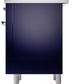 Ilve UP36FNMPMBCLP Nostalgie Ii 36 Inch Dual Fuel Liquid Propane Freestanding Range In Blue With Chrome Trim