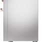 Ilve UP36FNMPSSP Nostalgie Ii 36 Inch Dual Fuel Natural Gas Freestanding Range In Stainless Steel With Copper Trim