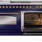 Ilve UP60FSNMPMBGLP Nostalgie Ii 60 Inch Dual Fuel Liquid Propane Freestanding Range In Blue With Brass Trim