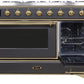 Ilve UM12FDNS3MGGLP Majestic Ii 48 Inch Dual Fuel Liquid Propane Freestanding Range In Matte Graphite With Brass Trim